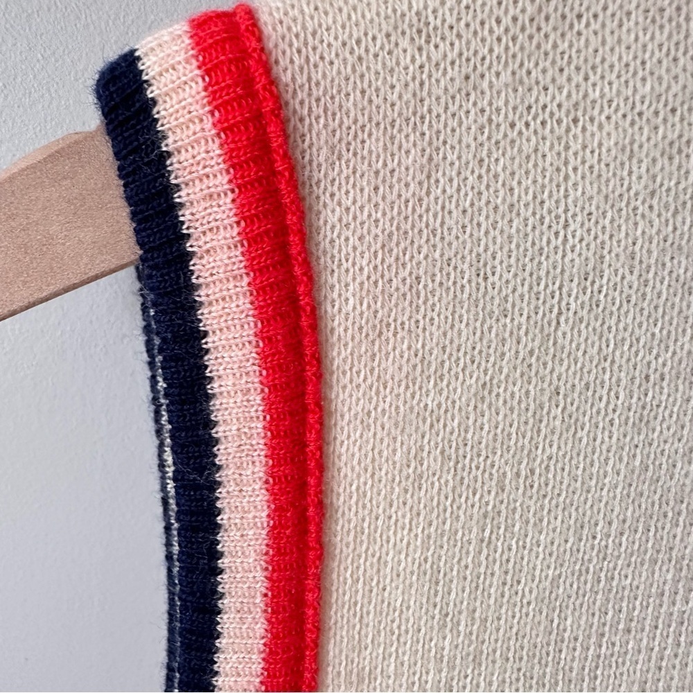 Vtg Jonathan Logan Wool Blend Nautical Sweater Vest Sz XS Coastal Grandma Preppy - Picture 13 of 15